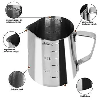 Y-Step 22 PCS Coffee Tamper Set, Espresso Accessories Kit Barista Kit, with Espresso Tamper 51mm, Frothing Pitcher, Tamper Mat, Latte Art Pen, Coffee Stirrer, Sandalwood Tamper for Espresso Machine