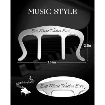 Swooflia Music Teacher Gifts Book Clip Keychain for Musicians