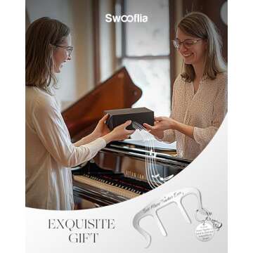 Swooflia Music Teacher Gifts Book Clip Keychain for Musicians