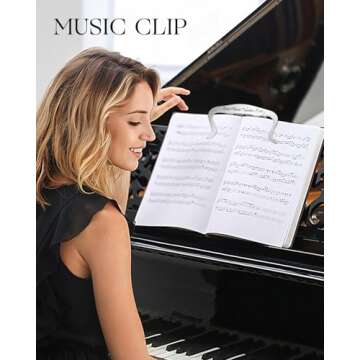 Swooflia Music Teacher Gifts Book Clip Keychain for Musicians