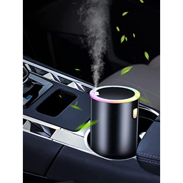 One Fire Car Diffuser for Essential Oils, Portable Humidifiers for Travel, 7 Colors Car Essential Oi...