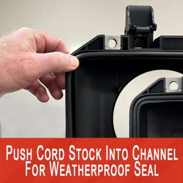 Trim-LOK Rubber Cord Seal for Gun and Pistol Cases, Tackle Boxes, Cooler Lids, Replacement O-Ring Watertight Weatherstripping Seal - 0.25” Dia, 25’ Length