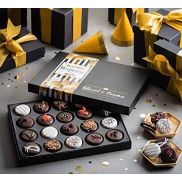 Birthday Gift Basket - Happy Birthday Cookies Gift - Chocolate Covered Cookies - Chocolate Gift Box - Gourmet Food Gifts (Extra Large Box)