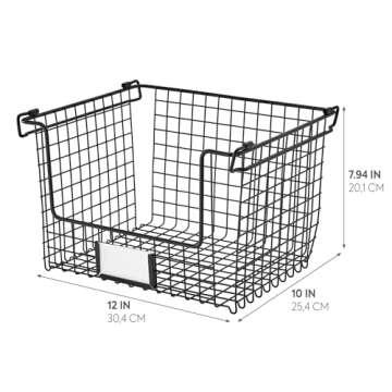 iDesign Classic Storage Basket for Home Organization