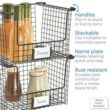iDesign Classic Storage Basket for Home Organization