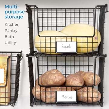 iDesign Classic Storage Basket for Home Organization