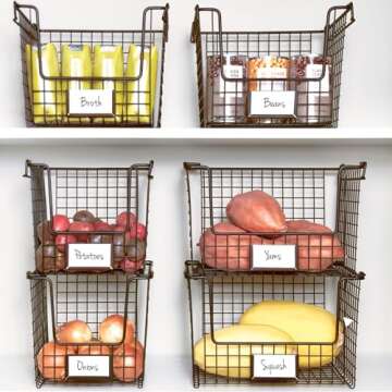 iDesign Classic Storage Basket for Home Organization