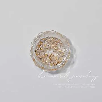 120Pcs Metal Nail Art Zircon Charms Gold Silver Sparkling Nail Charms Gems Rhinestones Glass Resin Jewelry Flatback Diamonds for Nail Art and Decoration DIY Manicure