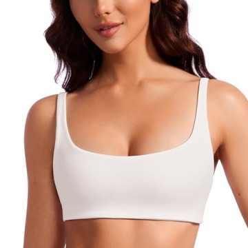 CRZ YOGA Butterluxe Spaghetti Strap Sports Bra - Perfect for Yoga & Casual Wear