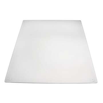 Glass Cutting Board by Clever Chef | Non Slip Cutting Board is Shatter-Resistant, Durable, Stain Resistant, Dishwasher Safe | Rectangle 15.75" x 20" (Clear)