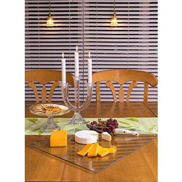 Glass Cutting Board by Clever Chef | Non Slip Cutting Board is Shatter-Resistant, Durable, Stain Resistant, Dishwasher Safe | Rectangle 15.75" x 20" (Clear)