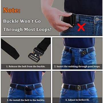 FAIRWIN Tactical Belt, Military Style Webbing Riggers Web Belt Heavy-Duty Quick-Release Metal Buckle (Green, S 30"-36")