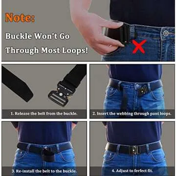 FAIRWIN Tactical Belt, Military Style Webbing Riggers Web Belt Heavy-Duty Quick-Release Metal Buckle (Green, S 30"-36")