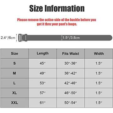FAIRWIN Tactical Belt, Military Style Webbing Riggers Web Belt Heavy-Duty Quick-Release Metal Buckle (Green, S 30"-36")
