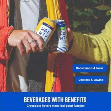 HOP WTR - Sparkling Hop Water - Variety Pack (12 Pack) - NA Beer, No Calories or Sugar, Low Carb, With Adaptogens and Nootropics for Added Benefits (12 oz Cans)