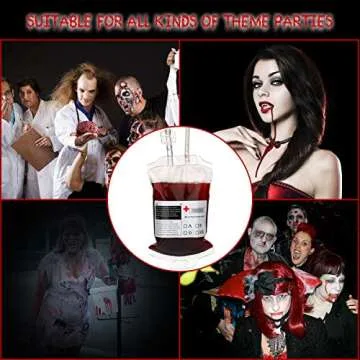 Halloween Blood Bags Drink Container & Pouches,Reusable Live Blood Cups of Theme Parties,10 Pack,Set of Labels,Funnel and Clips,400ML, Nursing School Graduation Party Favors and Decoration for Drin