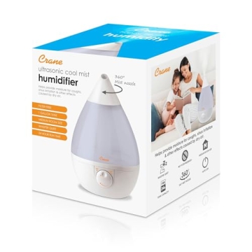 Crane Ultrasonic Cool Mist Humidifier for Home and Office