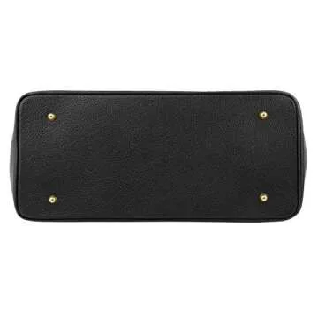 Tuscany Leather TLBag Leather handbag with golden hardware Black
