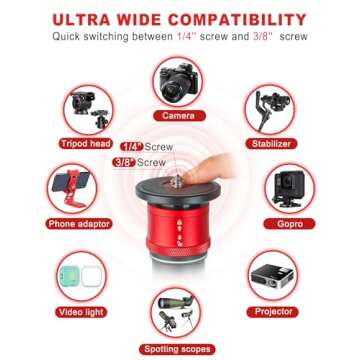 IFOOTAGE Camera Monopod Cobra 3 A180F, 71" Aluminum Professional Video Monopod with Tripod Base, Max Load 10KG