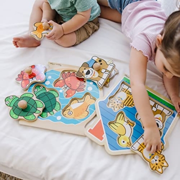 Melissa & Doug Jumbo Knob Wooden Puzzles for Toddlers