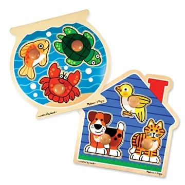 Melissa & Doug Jumbo Knob Wooden Puzzles for Toddlers