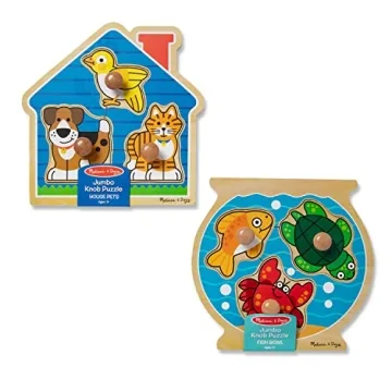 Melissa & Doug Jumbo Knob Wooden Puzzles for Toddlers