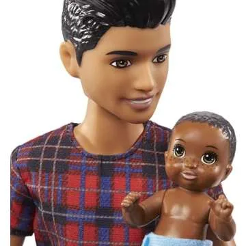 Barbie Skipper Babysitters Inc. Doll & Accessories Set with 9-in Brunette Boy Doll, Baby Doll & 4 Storytelling Pieces for 3 to 7 Year Olds