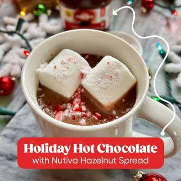 Nutiva Organic Vegan Hazelnut Spread, Classic Chocolate, 13 Oz, USDA Organic, Non-GMO, Fair Trade & Sustainably Sourced, Vegan & Gluten-Free, Plant-Based Spread with Less Sugar