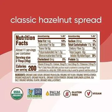 Nutiva Organic Vegan Hazelnut Spread - Classic Chocolate Delight