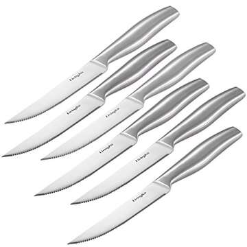 LivingKit Knife Block Set 14 Piece High Durability Stainless Steel Blades For Home Cooking Culinary School Commercial Kitchen