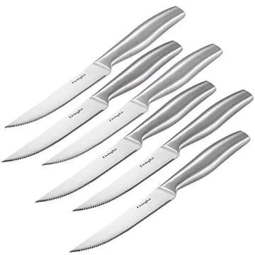 LivingKit Knife Block Set 14 Piece High Durability Stainless Steel Blades For Home Cooking Culinary School Commercial Kitchen