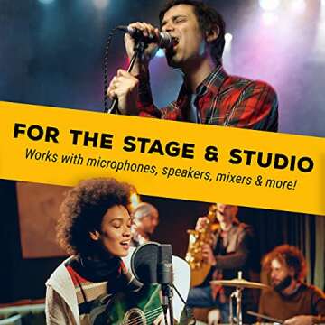 GLS Audio 25 Foot Mic Cable Balanced XLR Patch Cords - XLR Male to XLR Female 25 FT Microphone Cable...