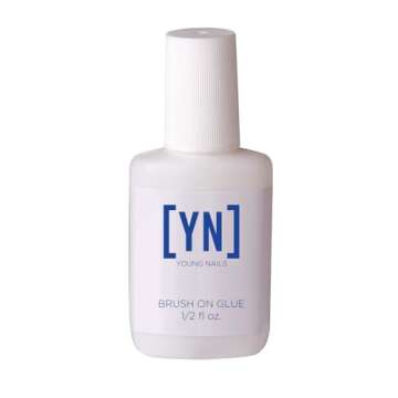 Young Nails Brush On Quick Dry Nail Glue - Strong Adhesive for Easy Press Ons and Artificial Nail Ti...