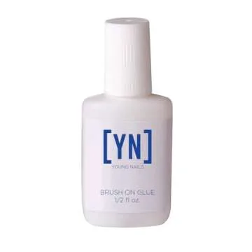 Young Nails Brush On Quick Dry Nail Glue - Strong Adhesive for Easy Press Ons and Artificial Nail Ti...