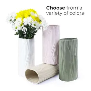 Sage Green Ceramic Vase for Boho Decor and Flowers