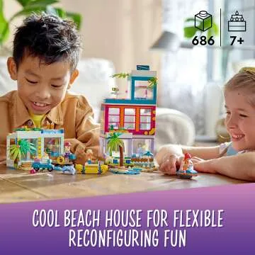 LEGO Friends Vacation Beach House Building Kit 41709