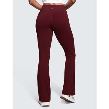 CRZ YOGA Womens Butterluxe High Waist Flare Pants 30.5 Inches - Yoga Bootcut Wide Leg with Pocket Lo...