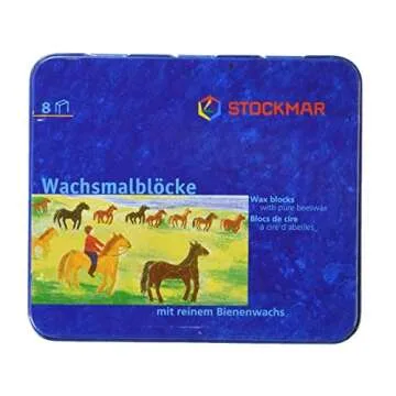 Stockmar Beeswax Block Crayons Set of 8 Safe Natural Jumbo Crayons