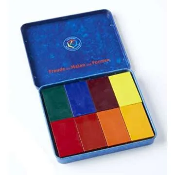 Stockmar Beeswax Block Crayons Set of 8 Safe Natural Jumbo Crayons