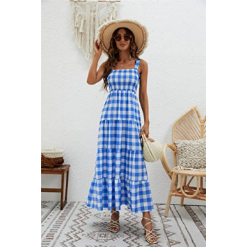 Kinstell Women's Boho Spaghetti Strap Summer Dress