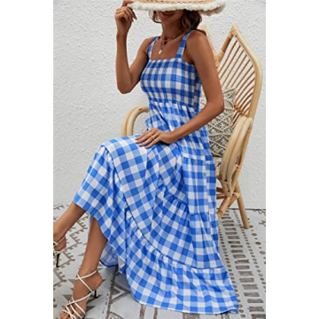 Kinstell Women's Boho Spaghetti Strap Summer Dress