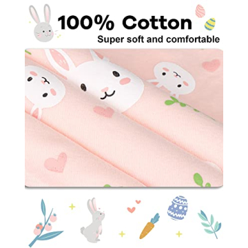 DAUGHTER QUEEN 100% Cotton Easter Pajamas for Girls