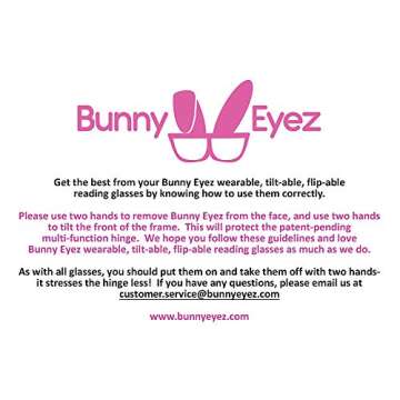 BUNNY EYEZ Readers - GRACIE - Reading Glasses with a Tiltable & Flippable Frame - Chic & Modern Design - Diopter Strength of +1.50 to +3.00 - Blue, 1.50