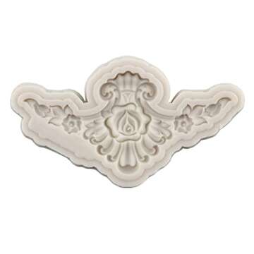 MYPRACS Baroque Style Curlicues Scroll Lace Silicone Fondant Molds Relief Flower Molds Filigree Mold For 3D Sculpted Cake Decoration Cupcake Topper Chocolate Gum Paste Candy Polymer Clay Set Of 7
