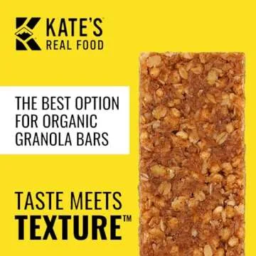 Kate’s Real Food Organic Energy Bars, Non-GMO, All-Natural Ingredients, Gluten-Free and Soy-Free Healthy Snack with Natural Flavors, Lemon Coconut (Pack of 6)