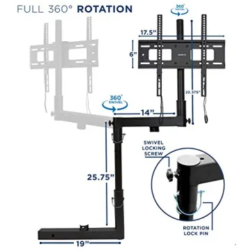 Mount-It! Tailgate TV Stand for 2 Inch Receivers