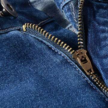 vanberfia Women's High Waist Denim Jean Raw Hem Ripped Shorts with Pockets (JS2019DK006-2, M)