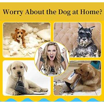 AOTOHOOPE Dog Toys for Teddy Dog Small Dogs - Pet Puppy Plush Chew Squeaker Squeaky Bananas Interactive Dog Toy - Set of 3