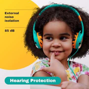 Kidrox Tiger-Ear Toddler Headphones for Safe Listening