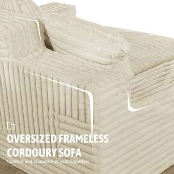 homecozy Oversized Chaise Lounge for Ultimate Comfort